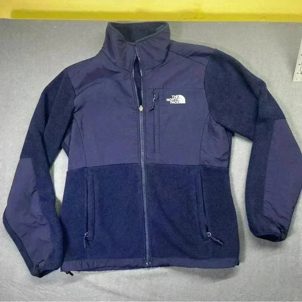The North Face Polartec Recycled Jacket Coat Womens M Navy Heavy Warm Winter - Picture 1 of 9